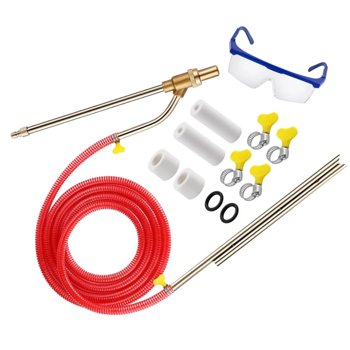 Gatuida Accesorios de Chorro de Arena Herramienta de Desoxidación Profesional Kit de Arenado para Quitar Pintura Incluye Manguera y Boquillas de Cerámica para Trabajos de Jardinería