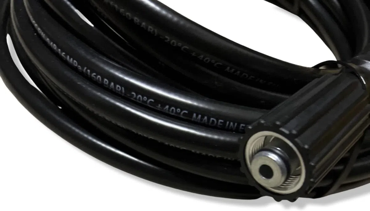 M&M Smartek manguera HP 30 m para Kärcher K2-K7, 6.390-463.0, alta presión | Manguera reforzada de alta presión con protección anti-dobleces; comprobar conexiones, presión, temperatura y equipo seguro.