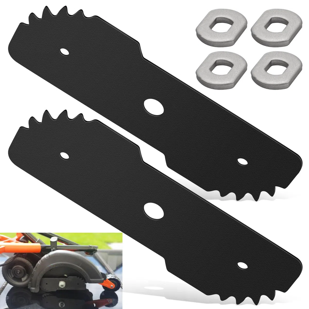 Karbay CMEED400 Hoja dentada extraíble de acero endurecido de 7.5 pulgadas compatible con la bordeadora Craftsman para bordes detallados