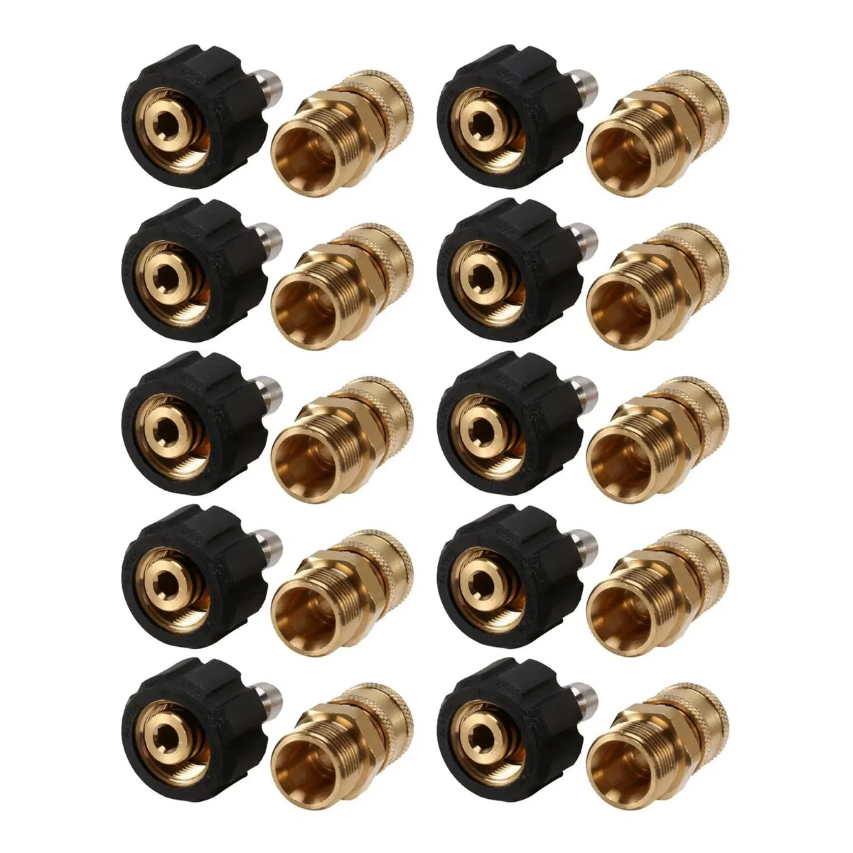 VNE Juego de adaptadores for Lavadora a presión 10X, Kit de conexión rápida M22 a 1/4 Pulgadas, Kit de conexión rápida M22 de 14mm a 1/4 Pulgadas