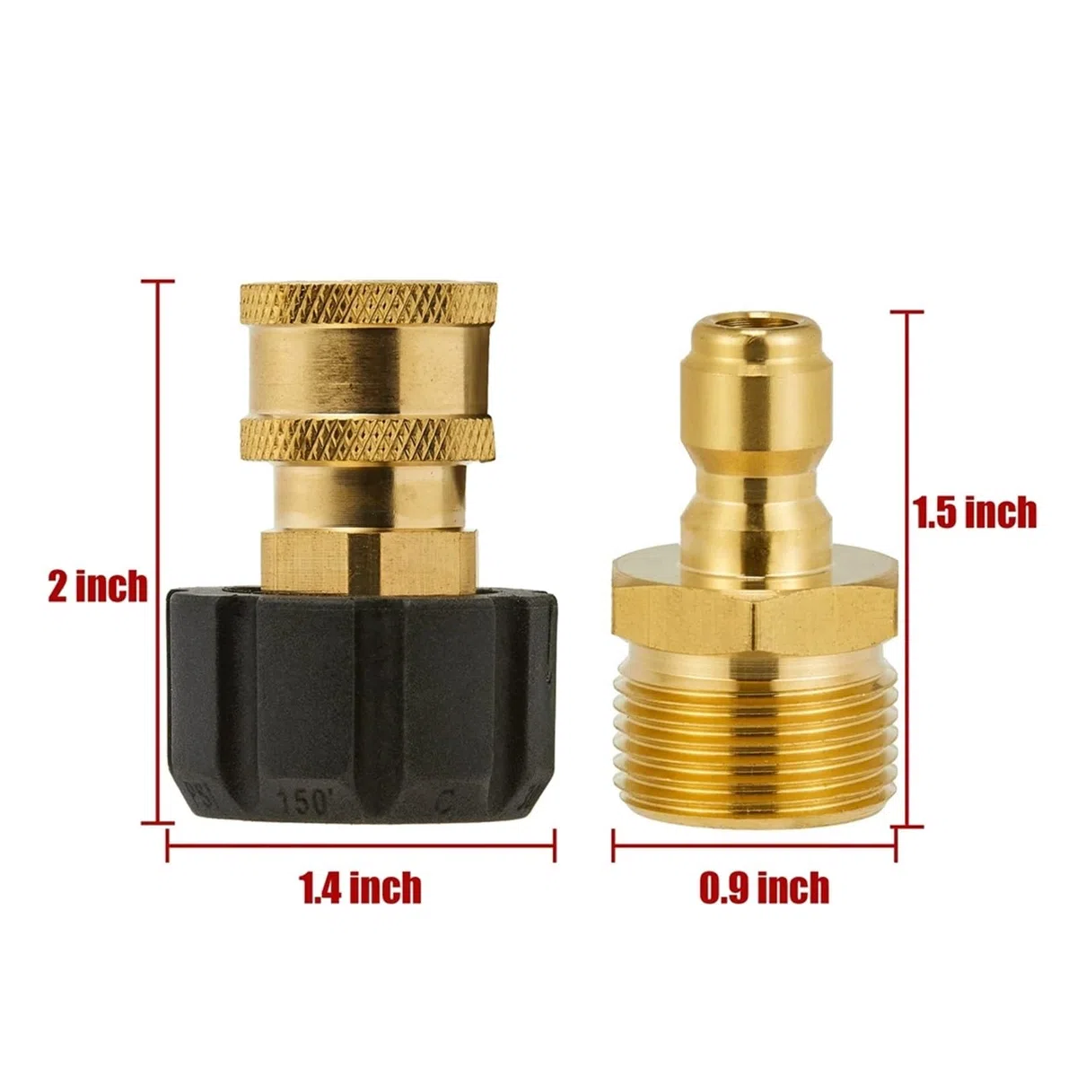 SBTRKT Juego de adaptadores for Lavadora de Alta presión, Kits de conexión rápida M22 a conexión rápida de 1/4 Pulgadas, 5000 PSI