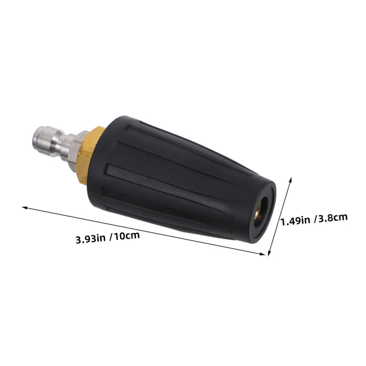 Boquilla de Turbina Giratoria para Hidrolavadora 1/4 4000 Psi 2 Piezas | Conexión Rápida, Tecnología Turbo de Alta Presión, Negro para Jardín y Limpieza de Pared Exterior