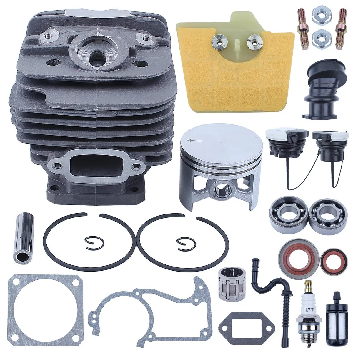 Kit de Filtro de Aire de Sello de Aceite de pistón de Cilindro de 48mm for Stihl 036 MS360#11250201206 repuestos de Motosierra Motosierra Gasolina [Reemplazo]