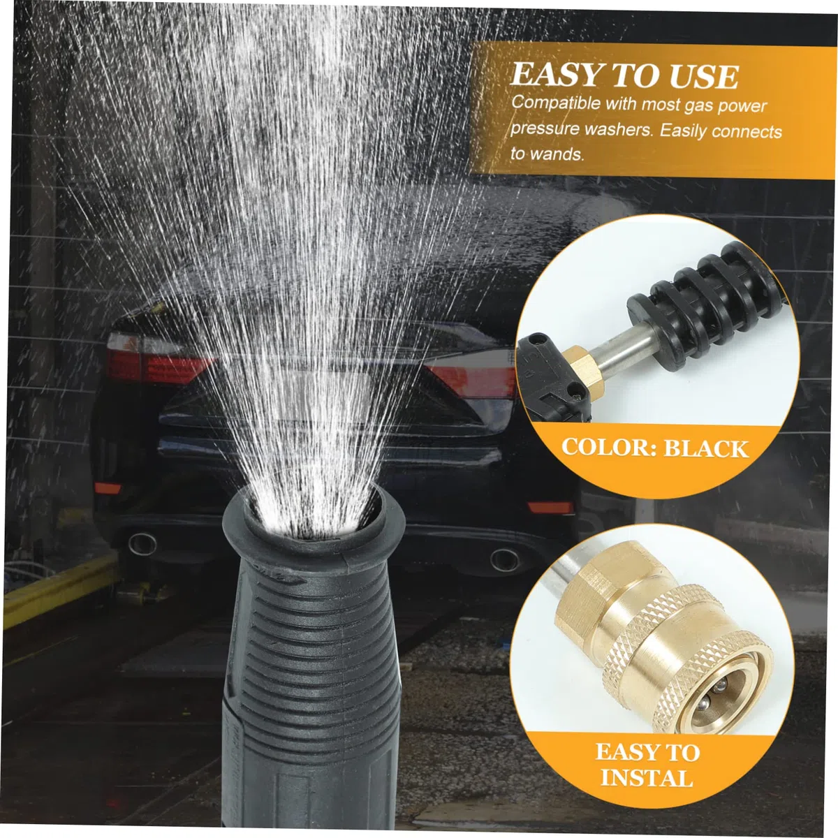 VANZACK Boquillas para Lavado de Coches de Hidrolavadoras y Accesorios para Hidrolavadoras Pulverizador de Agua Presión para Uso Jardín y Limpieza de Vehículos