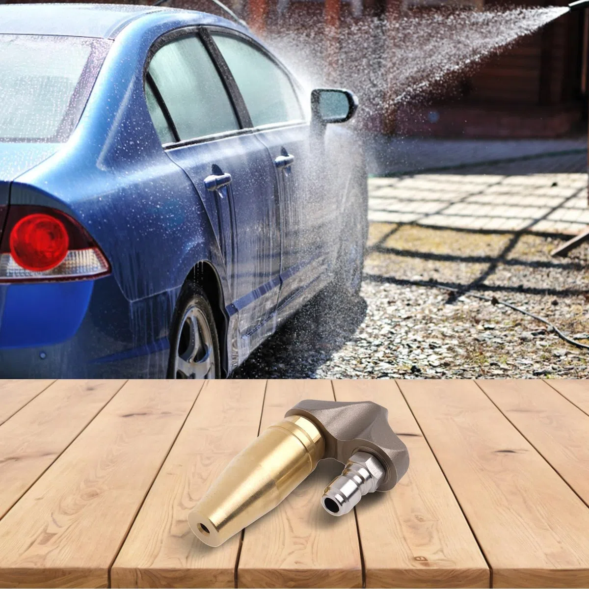 Boquilla de chorro alcantarillado Turbo inversa 3/8 pulgadas | Rotación automática de alta velocidad for lavadoras a presión
