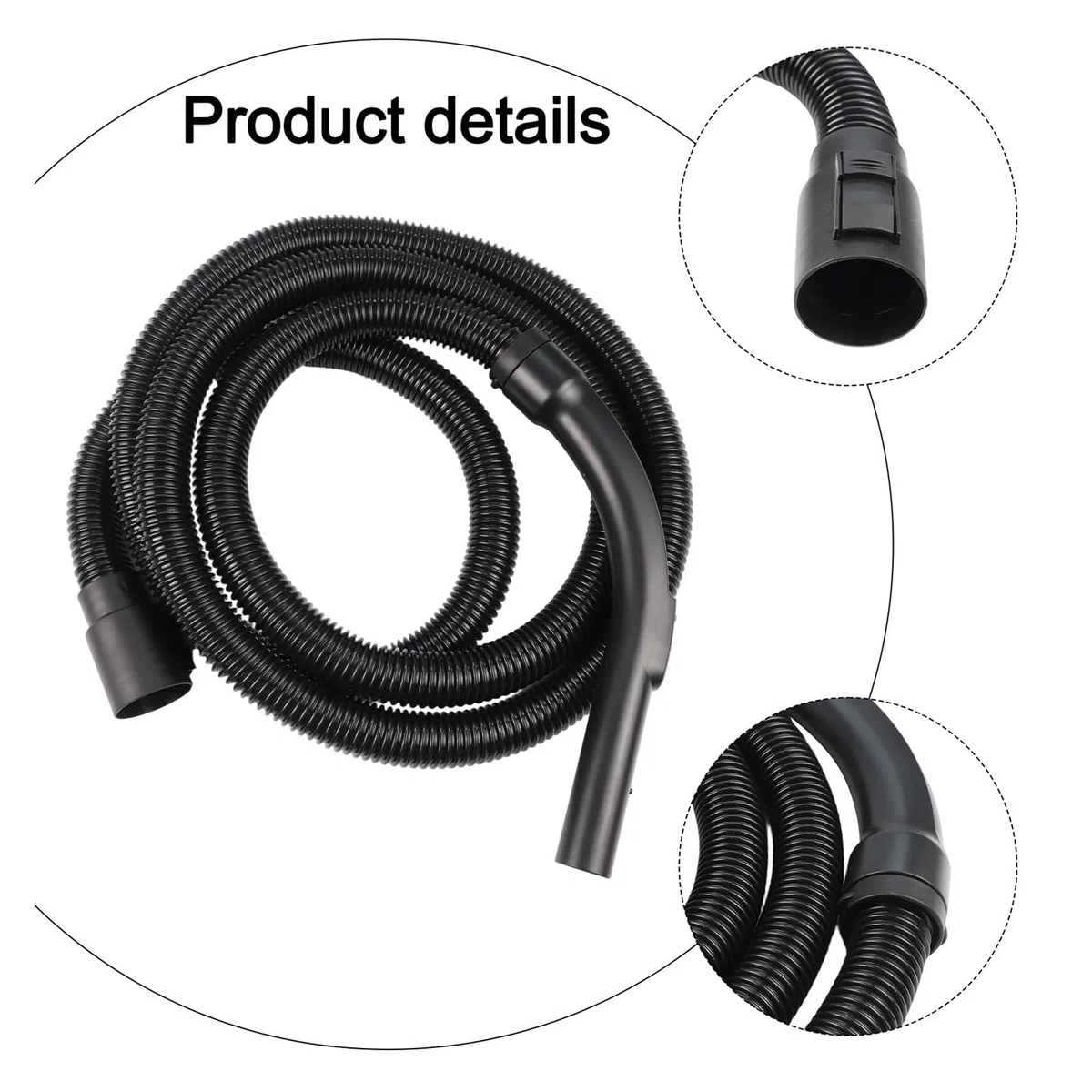Manguera de succión, Compatible con Karcher, NT20 WD1 WD2 WD3 | Plástico PP ABS PC, negro, con mango, 2.5m 3.5m, NT30 WD4 WD5 WD6 WD 6 P(3.5 m)