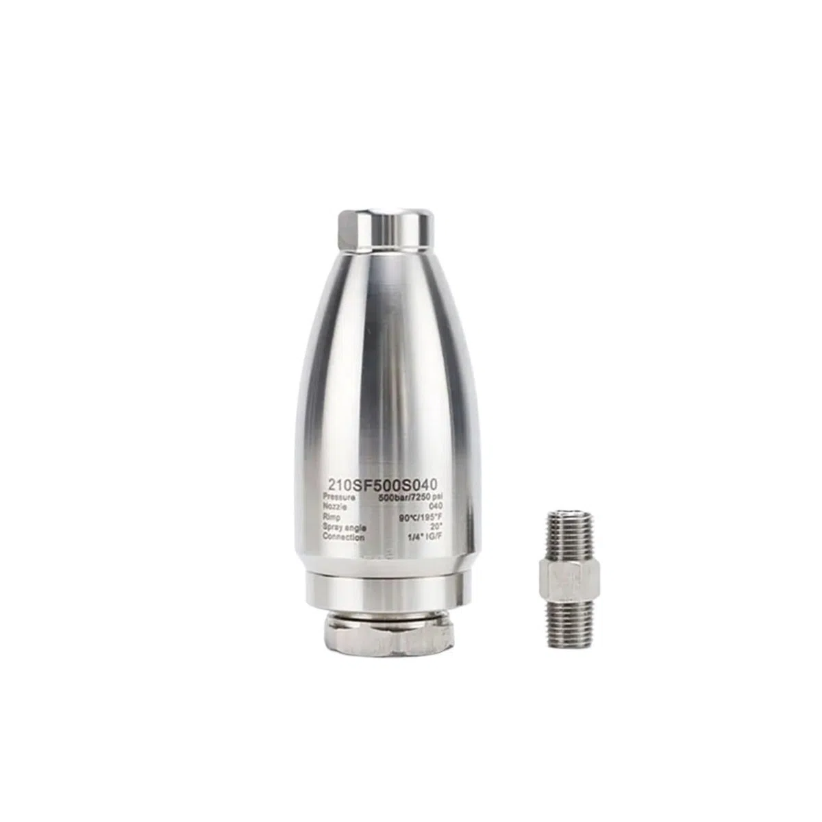 Boquilla turbo inox 500 bar, rotación 360 | Boquilla rotativa de ultra alta presión para limpieza con hidrolavadora(2pcs Repair kit)