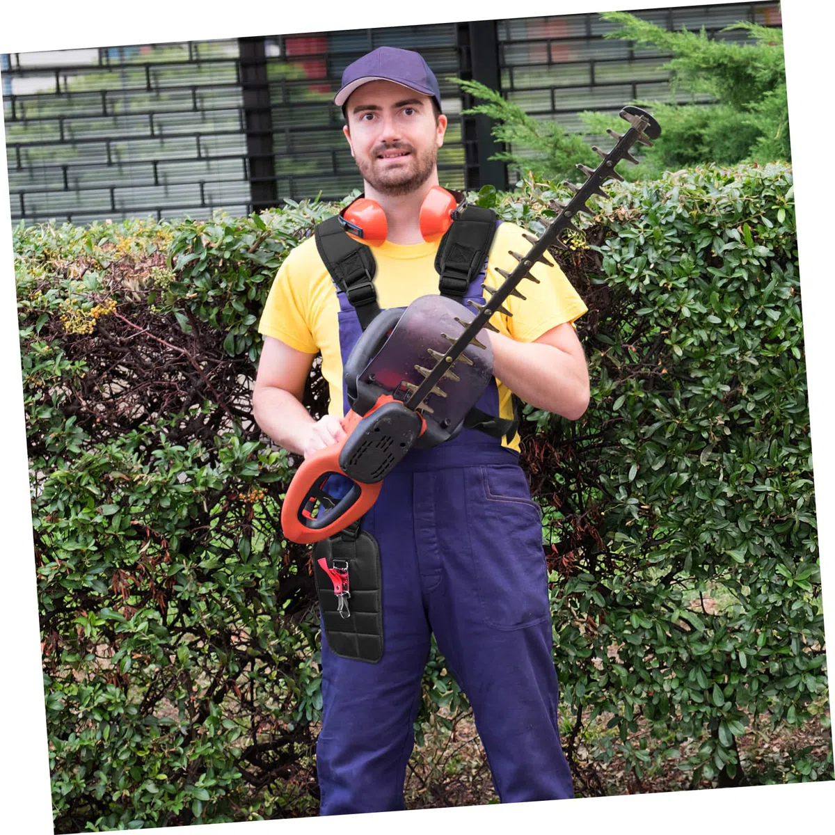 SUPVOX Correa De Ajustable para Cortacésped y Desbrozadora Hombro con Gancho De Transporte para Jardinería Negro