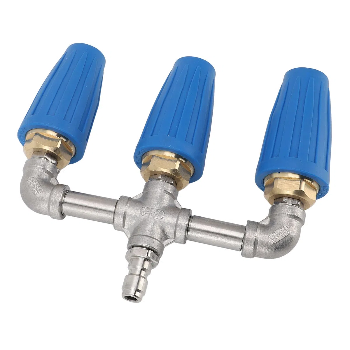 Focket Boquilla Turbo para Lavadora a Presión, Boquilla Turbo Triple Giratoria de 360 ​​grados, Latón de Acero Inoxidable de 4000 PSI con Conector Rápido de 1/4 de Pulgada para Entrada, Cubierta,