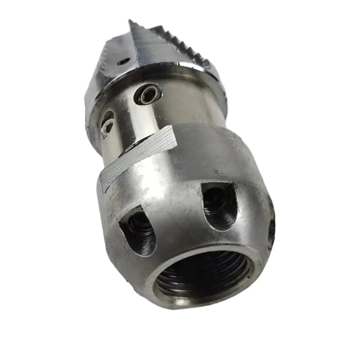 Boquilla giratoria de acero inox para limpieza desagües | Boquilla giratoria de alta presión para zanjas, líneas de alcantarillado y camión de dragado(40L min 200kg)