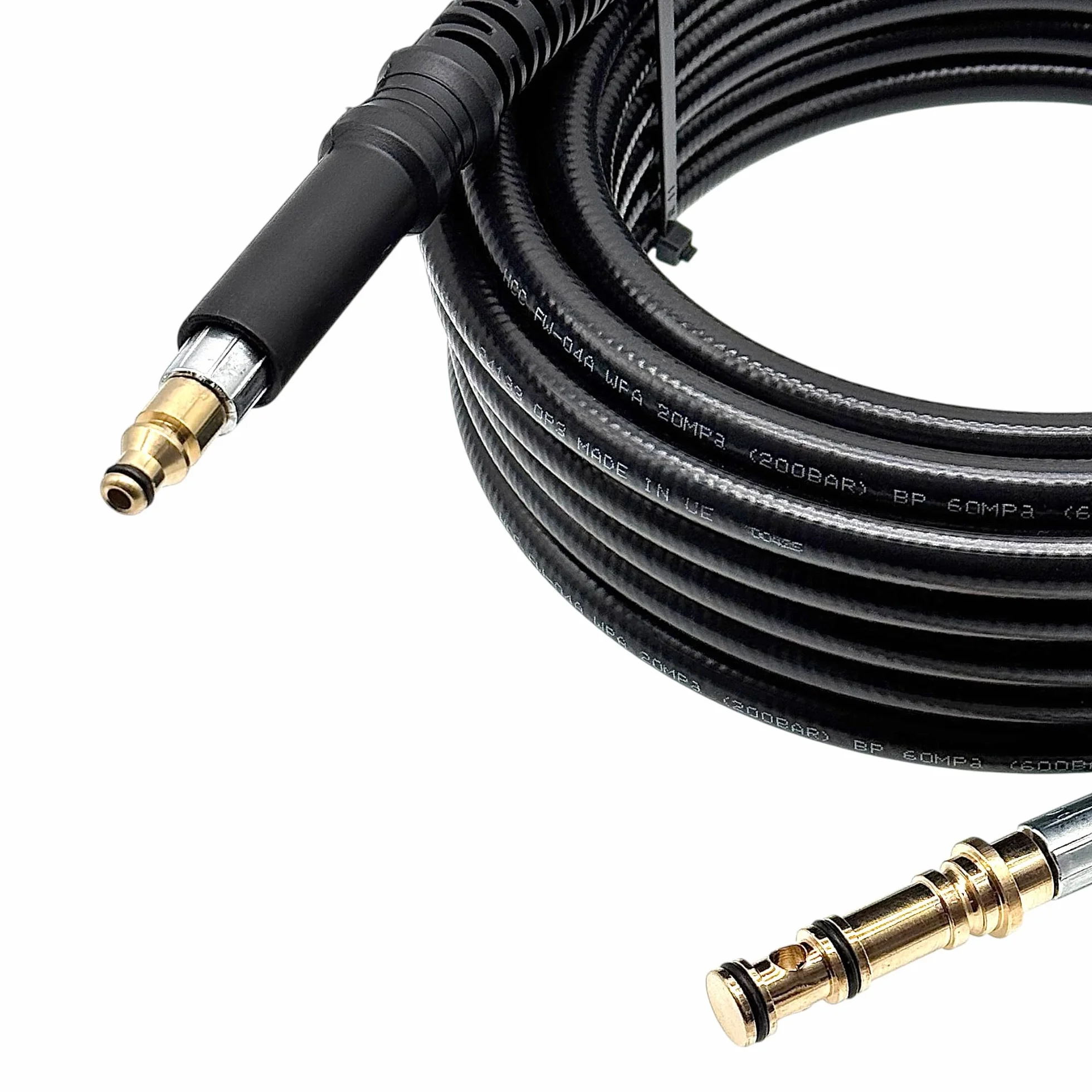 Manguera de alta presión compatible con limpiadores de alta presión Nilfisk Premium 190 P 160.2 – Repuesto para 6528611 – Superflex Modelo para Compact Dynamic Core Excellent Serie (10 metros)