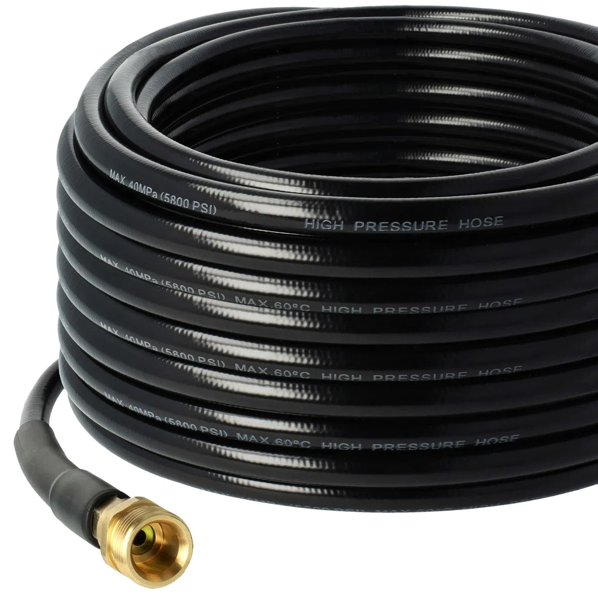 vhbw Manguera de extensión 30 m compatible con Kärcher K 3.97M, K 3.97 M plus hidrolimpiador con conexión de rosca M22 x 1,5 negro
