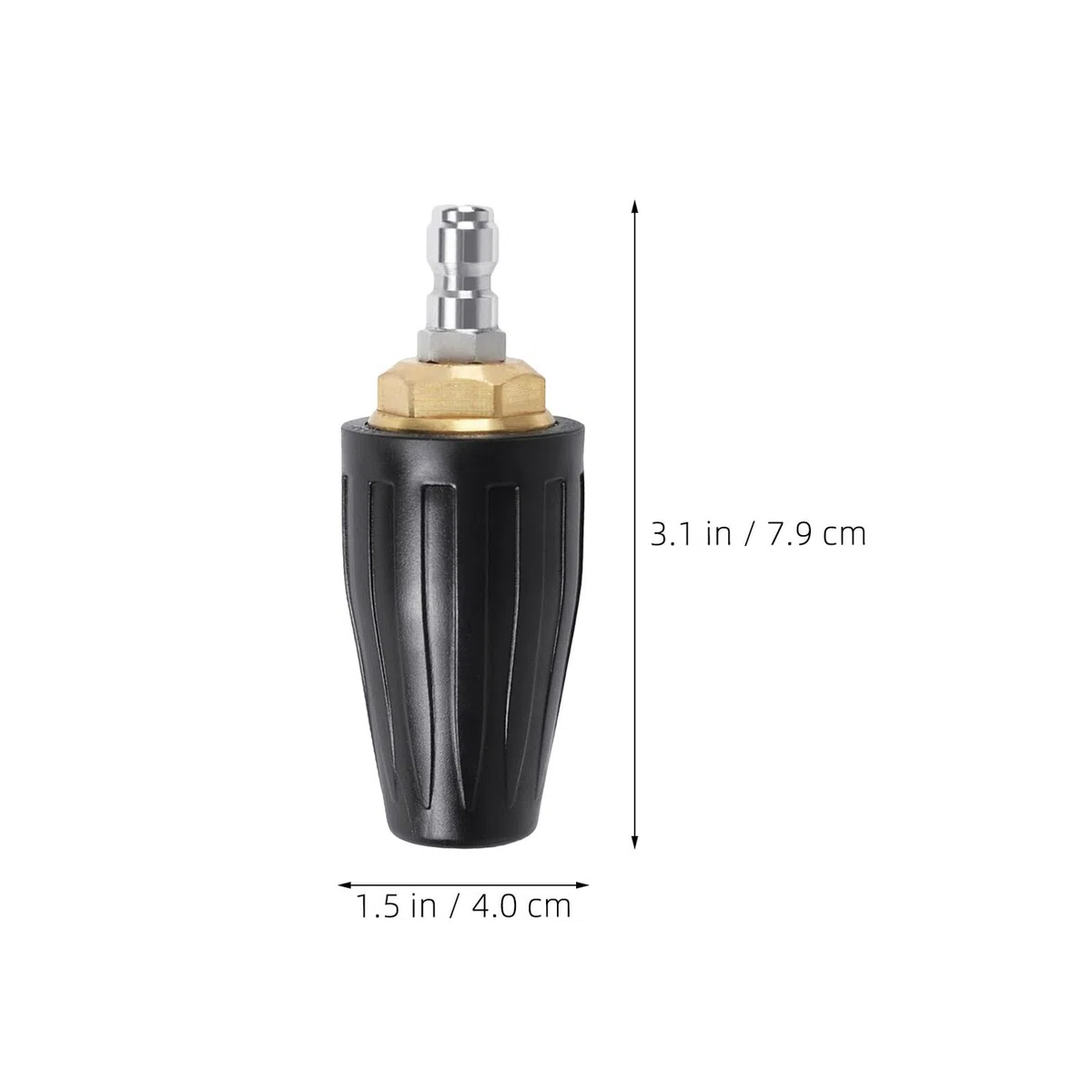 SHINEOFI 2 piezas Boquilla Turbo Rotativa para Lavadora de Alta Presión Conexión Rápida Aluminio Resistente Cobertura para Limpieza Profunda y Riego Exterior