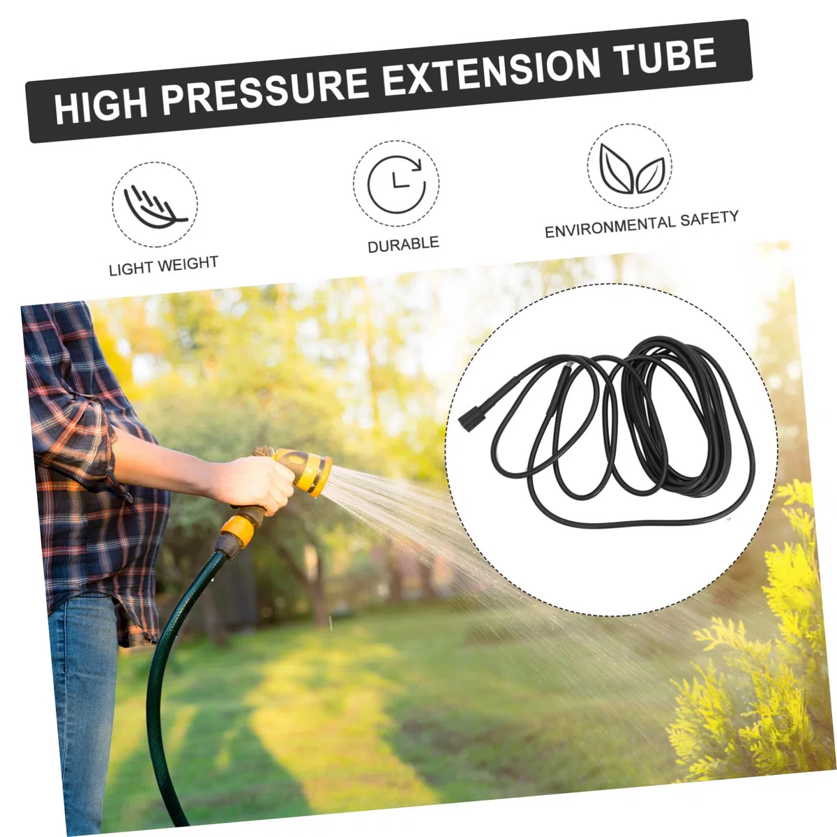 NOLITOY Manguera Extensión Hidrolavadora Alta Presión Tubo Resistente Compatible con Práctica para Limpieza y Desatasco Doméstico y Profesional