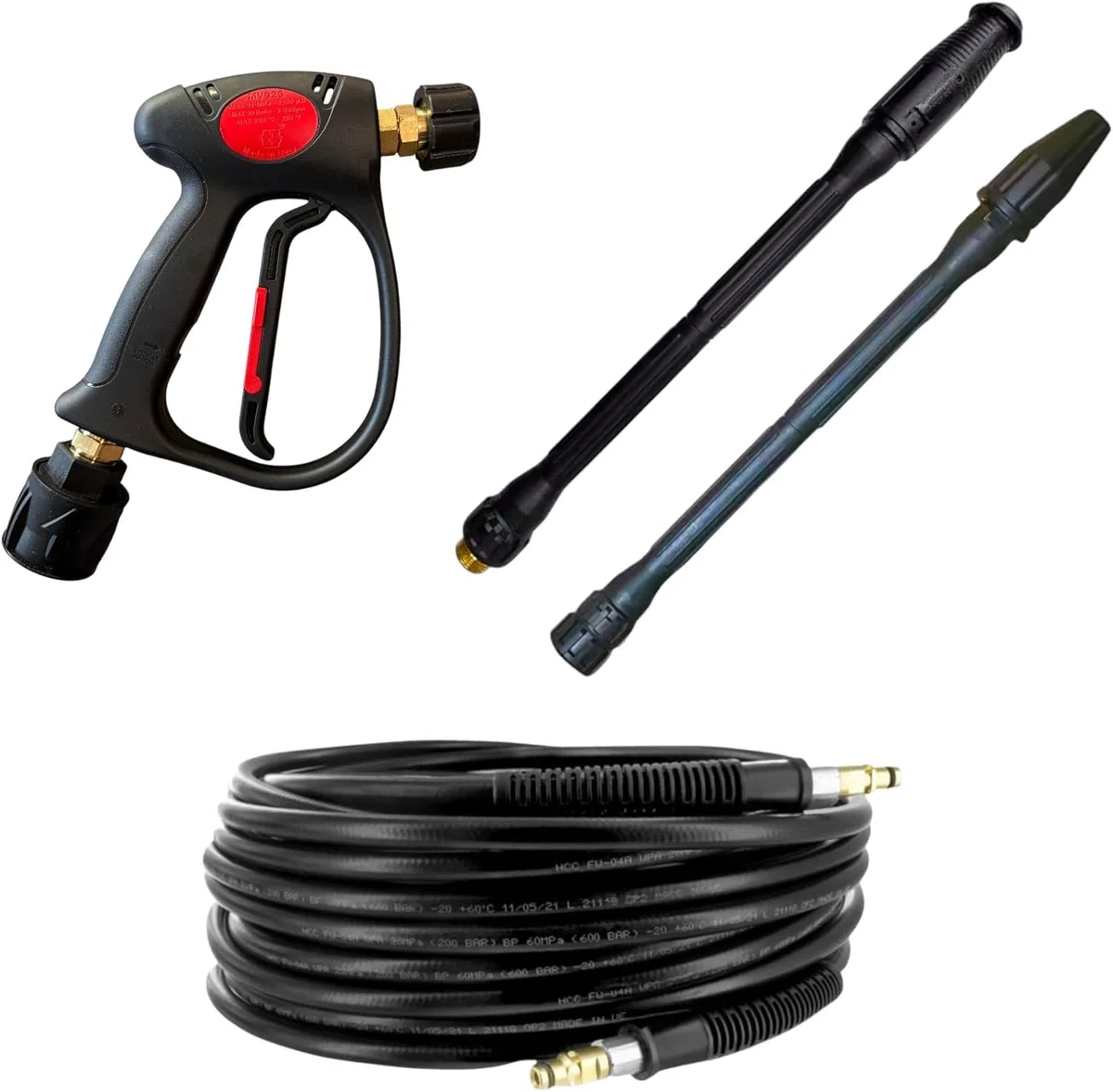 M&M Smartek Pistola Alta presión Quick Connect con Manguera 15 m, 310 Bar | Pistola de alta presión para agua fría o caliente según modelo; comprobar conexión, caudal, presión y equipo antes de usar.
