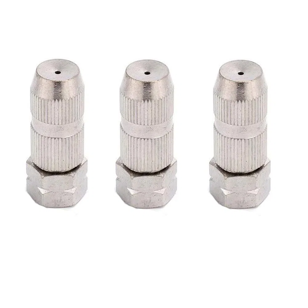 Puntas para hidrolimpiadoras, Boquilla ajustable multicolor de alta presión y punta pulverización inoxidable, junta tórica arandela 2-10 Uds(Directly Spray Silver,5pc)