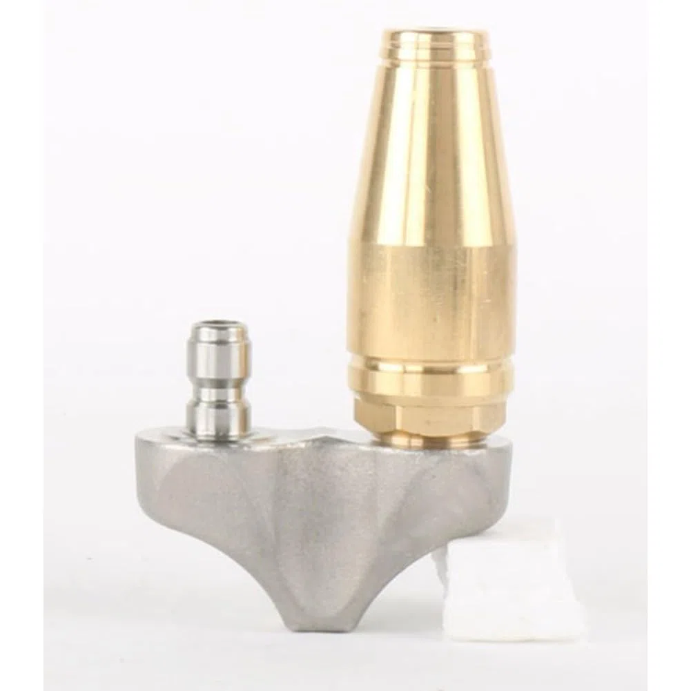 Boquilla de alta presión de acero inoxidable latón hacia atrás Turbo para limpieza de tuberías de 3/8 pulgadas y 1/4 pulgadas conexión hasta 3000 PSI para alcantarillado