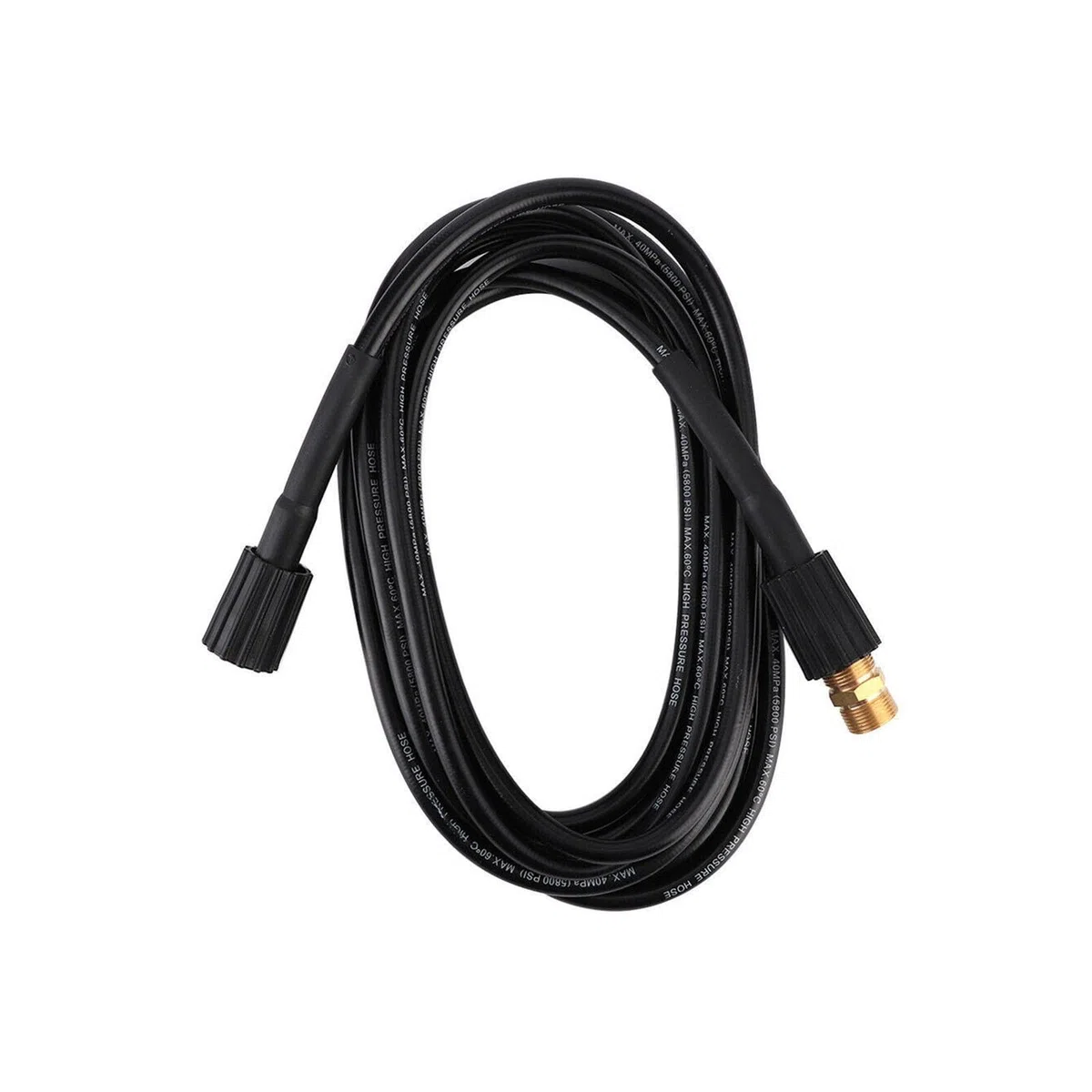 perfk Manguera de Lavadora de Alta presión 5800PSI Manguera Premium y acoplador de extensión M22/22 mm Hembra a Macho para techos, Lavado de Coches, 20M