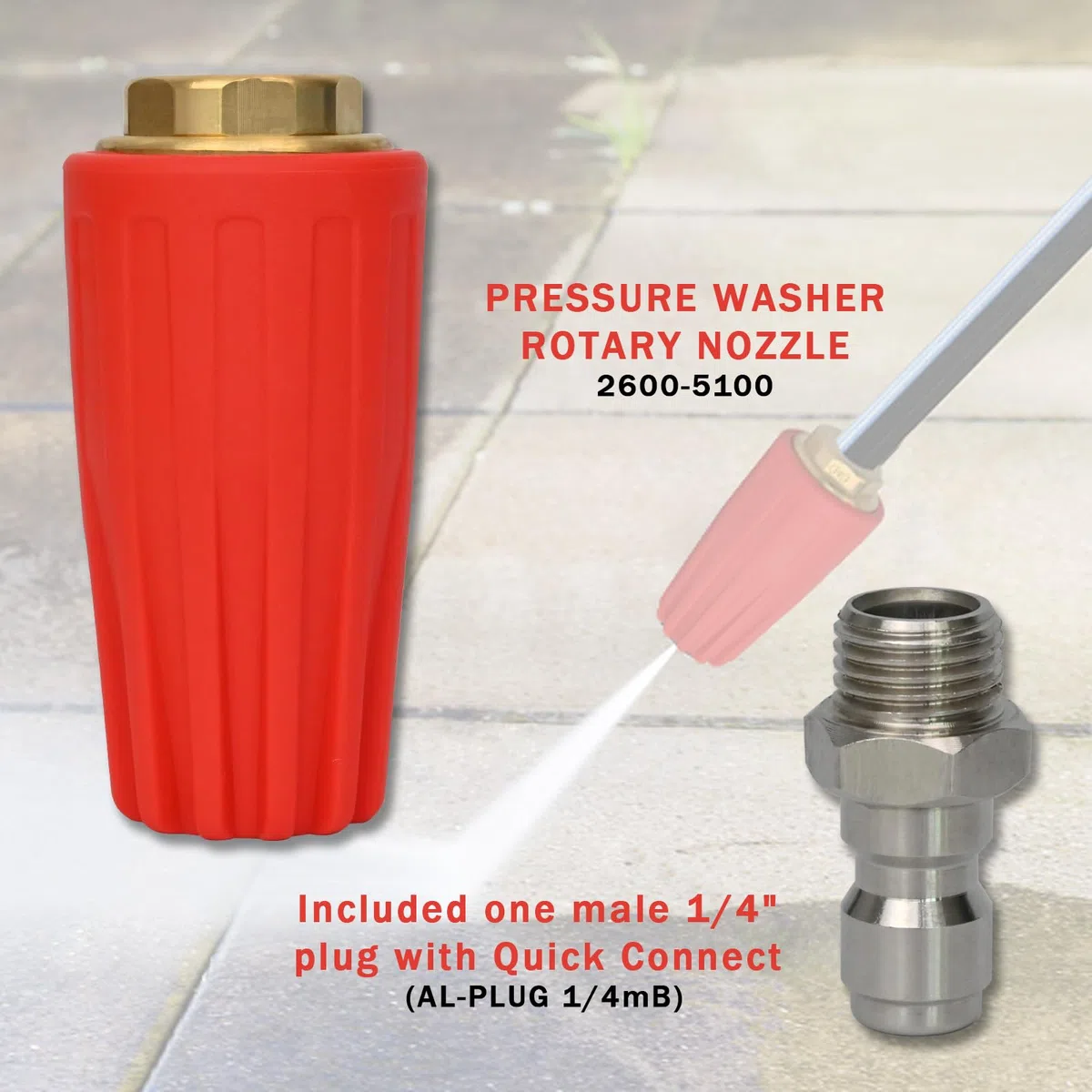 Boquilla giratoria para lavadora a presión de 2600-5100 PSI/clasificación industrial