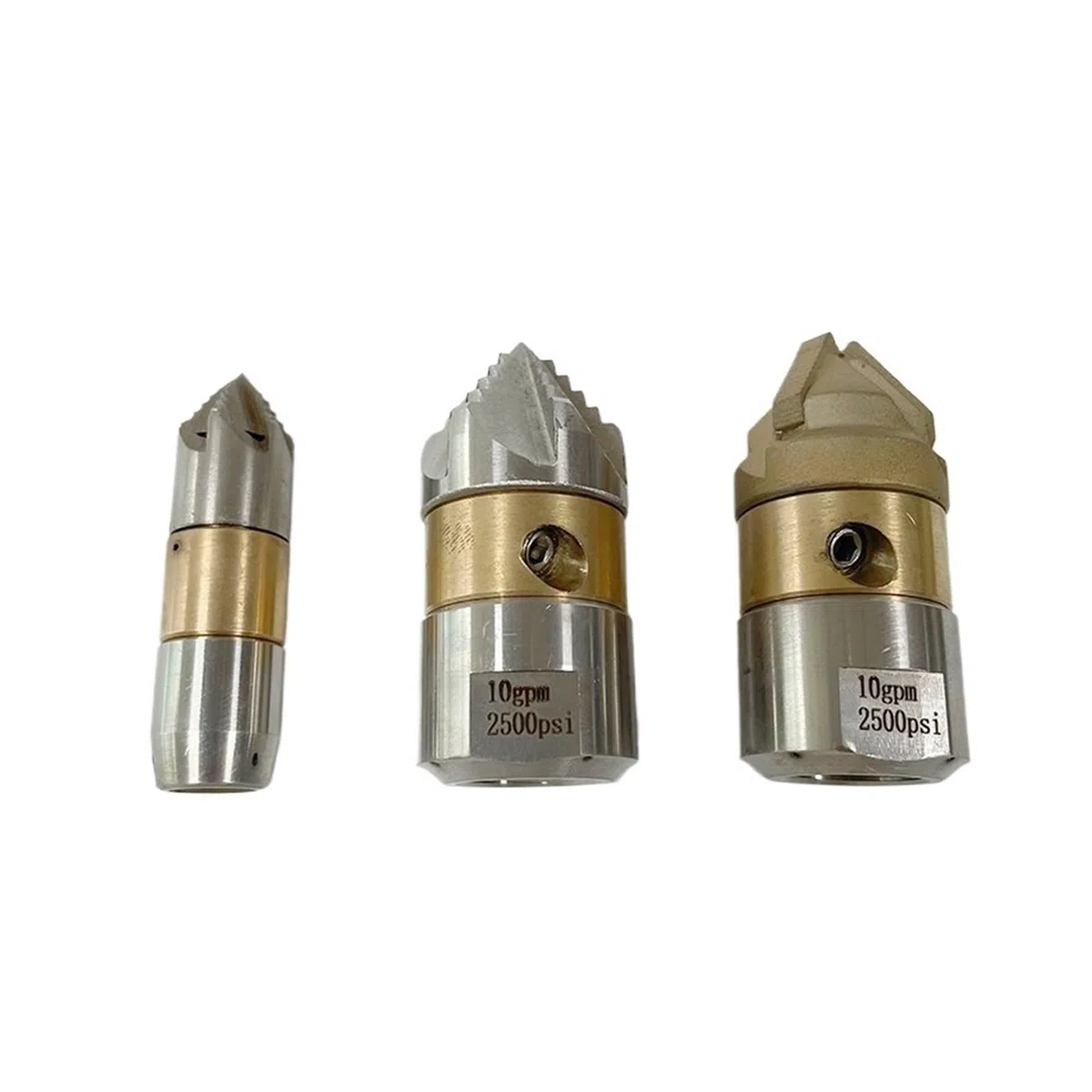 Boquilla rotativa 3/8 pulg para tuberías, limpiador de desagüe inox | Boquilla de alta presión para quitar bloqueos en drenajes y tuberías, caudal 10-30L/min(MULTI)