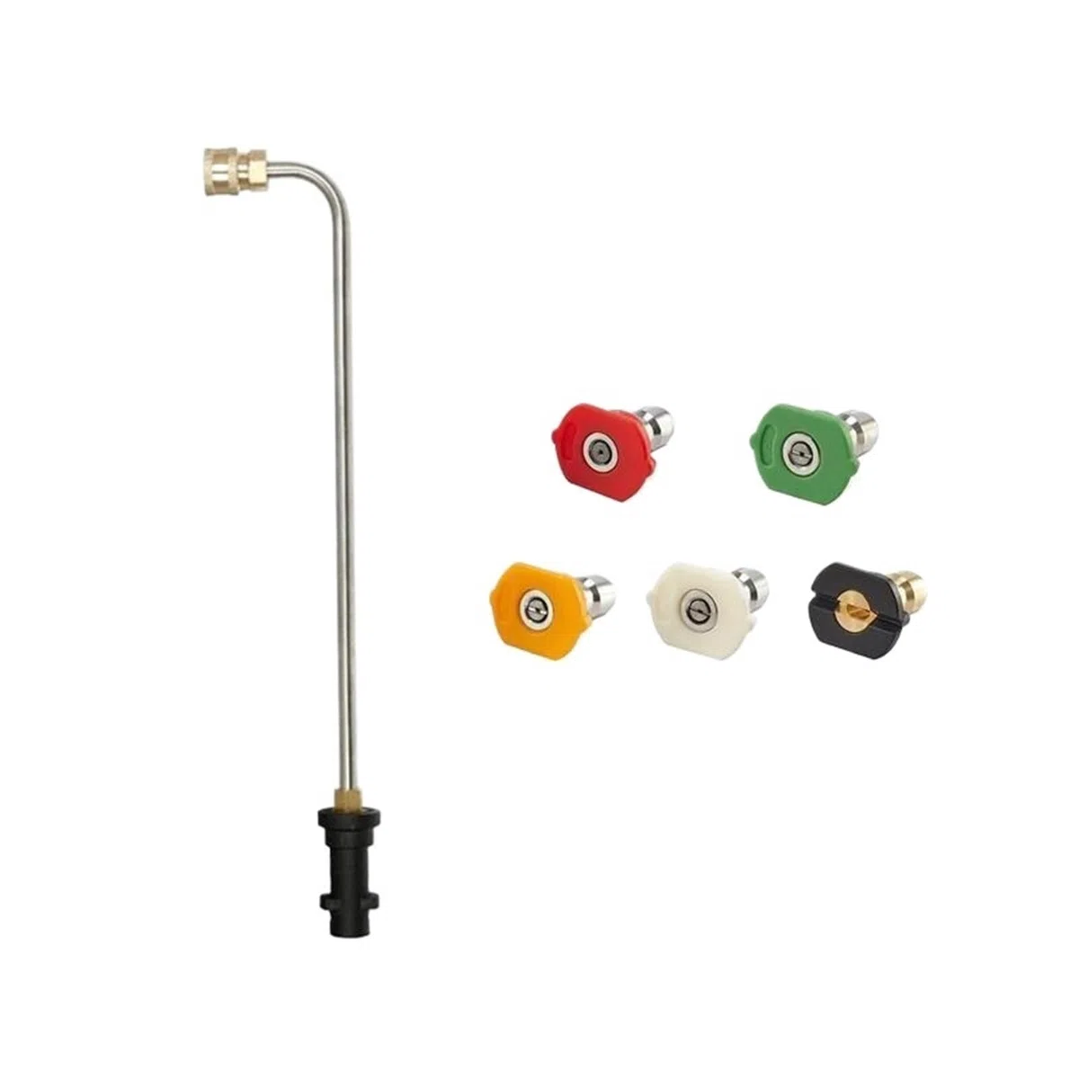 Lanza De ExtensióN para Hidrolimpiadora Varilla de extensión Curva for Lanza Lavado a presión con boquillas pulverización(90 Wand and nozzles)