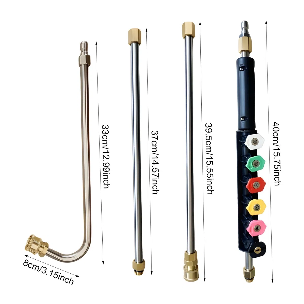 Kit de varilla de extensión para lavadora de alta presión 4000 PSI con 6 boquillas