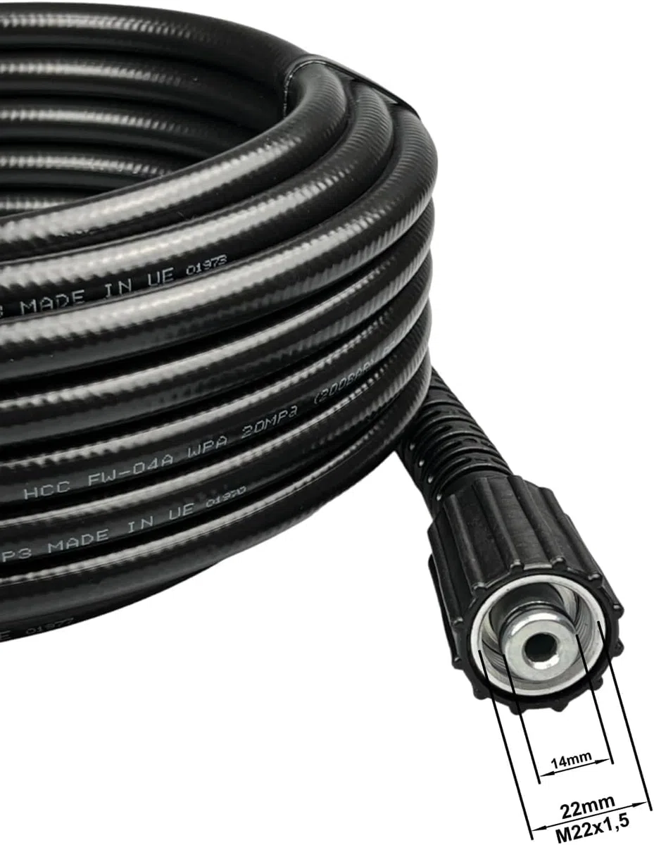 Manguera de alta presión de calidad premium para limpiadores de alta presión Kärcher K2 - K7 originales / Quick Click con M22 IG / 2.641-706.0/26417060 / 2641706/2641-7060 - Longitud seleccionable (40