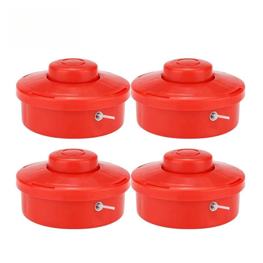 Repuesto de cabezal de desbrozadora, carrete de alimentación de doble línea para recortadoras de gasolina y desbrozadoras, M10 x 1.25 LHF, paquete de 4