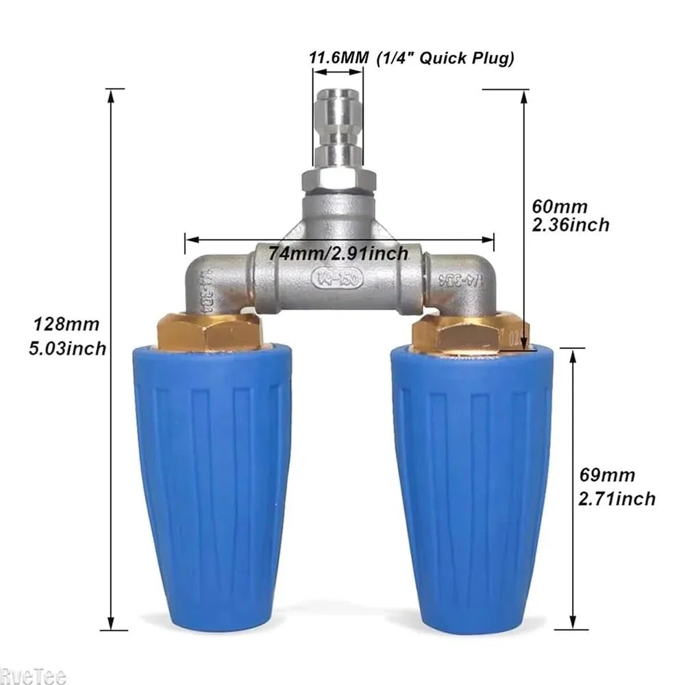 Boquilla de Lavadora de Alta presión, Punta de pulverización Turbo Dual giratoria, 1/4 ", 4000PSI, 4-6GPM, Repuesto for Patio, jardín, Vida al Aire Libre