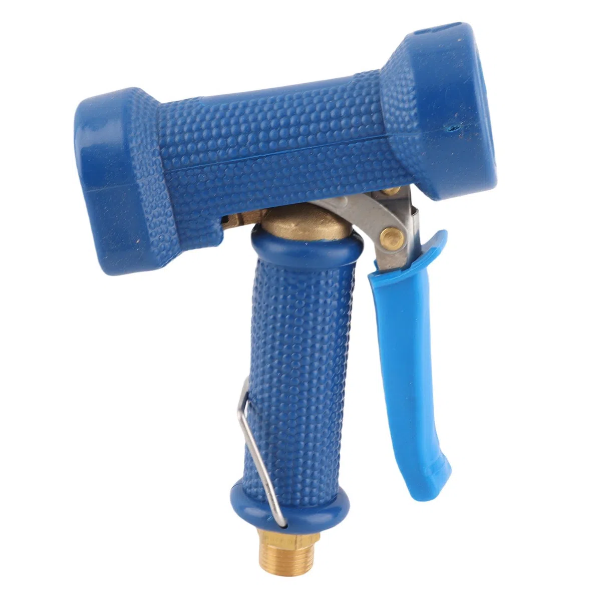 Boquilla azul de alta presión de cobre + cubierta de goma, pulverizador de agua de alta presión para hotel, restaurante y cocina, boquilla de descarga de latón caliente