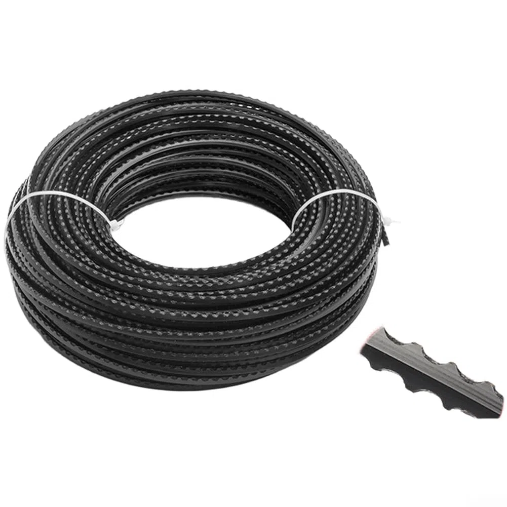 Hilo de nailon reforzado con acero, 3,0 mm, cable de desbrozadora duradero con núcleo de alambre para césped denso y malas hierbas, resistente para el cuidado del jardín y el paisajismo (A)