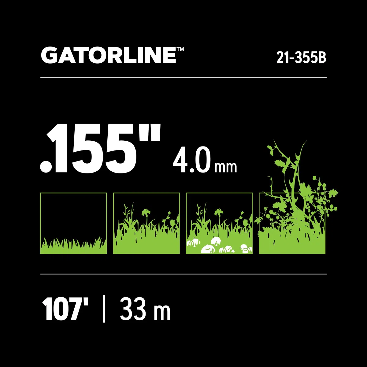 Oregon 21-355 Gatorline - Línea de Recortadora Redonda de 0.155 Pulgadas de diámetro, 1 Libra de Dona