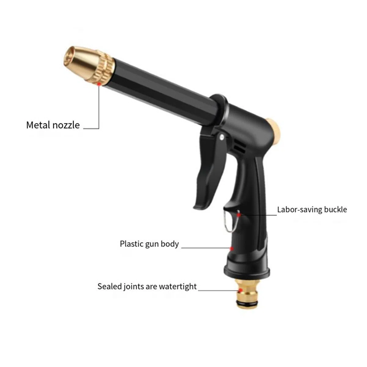 Hidrolimpiadoras Pistola De Agua De Alta Presión Portátil, Máquina De Lavado De Coches, Lavadora Inalámbrica, Herramienta De Limpieza, Manguera De Riego De Jardín, Boquilla, Pistola Rociadora(6PCS)