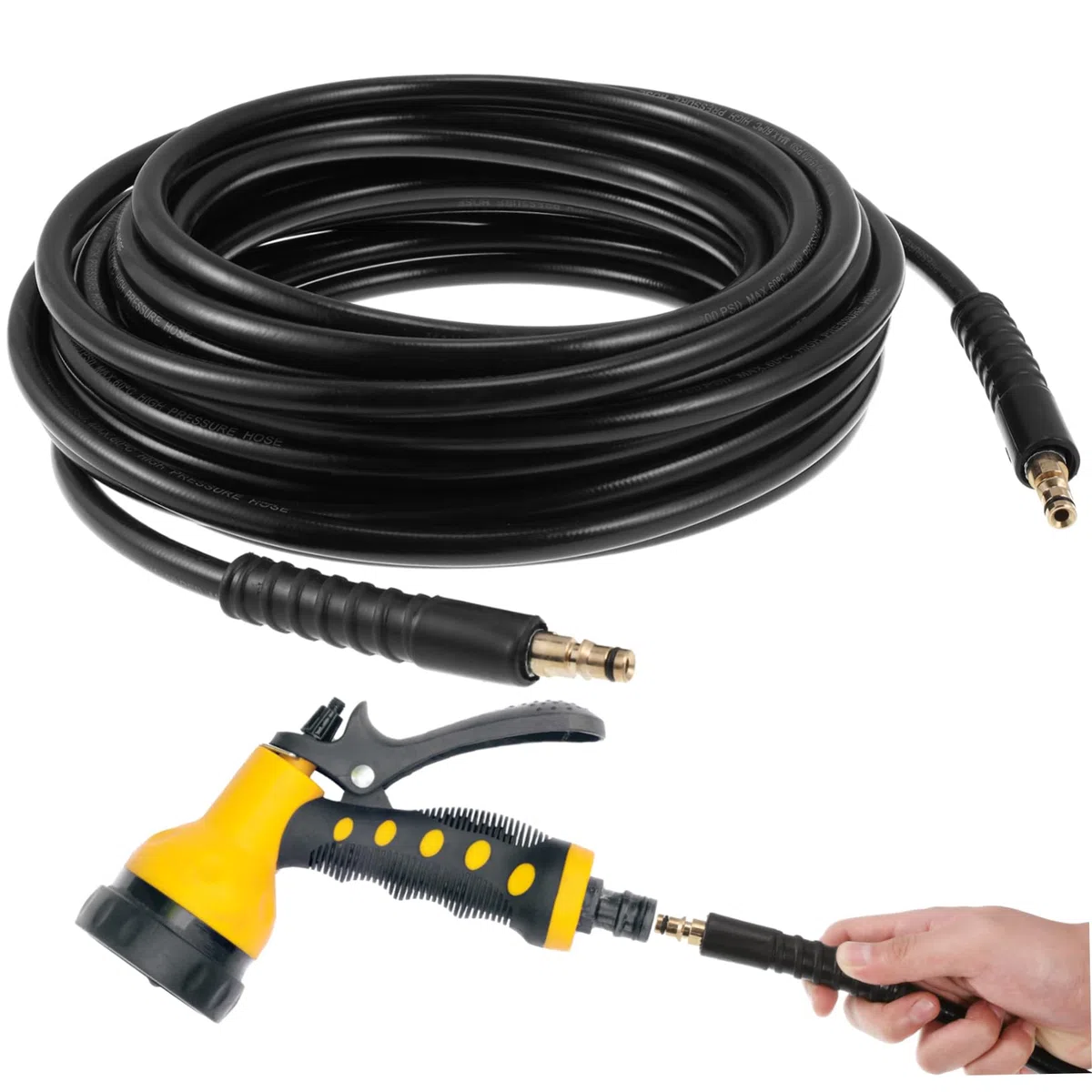 15m Manguera Alta Presion Extensión De Manguera De Limpieza De Agua Lavaparabrisas De Automóvil