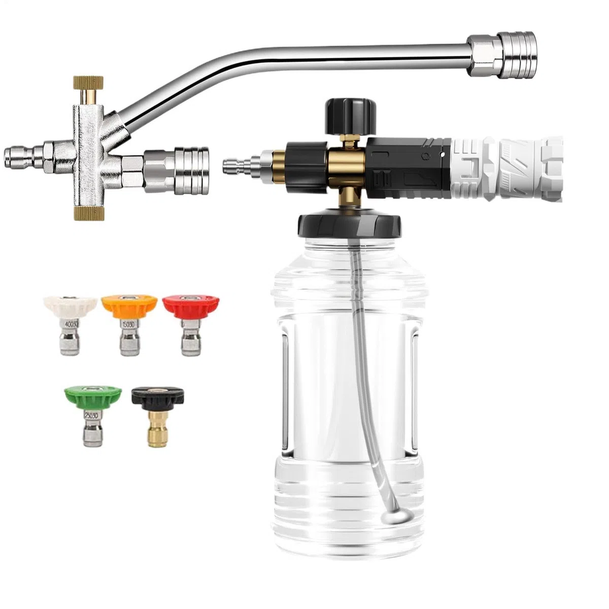 Lanza De Espuma Para Lavado De Coche Accesorio Para Manguera De Lavado De | Accesorio De Limpieza Con Modos Ajustables Para Lavado De Coches, Caravanas, Motos Y Barcos