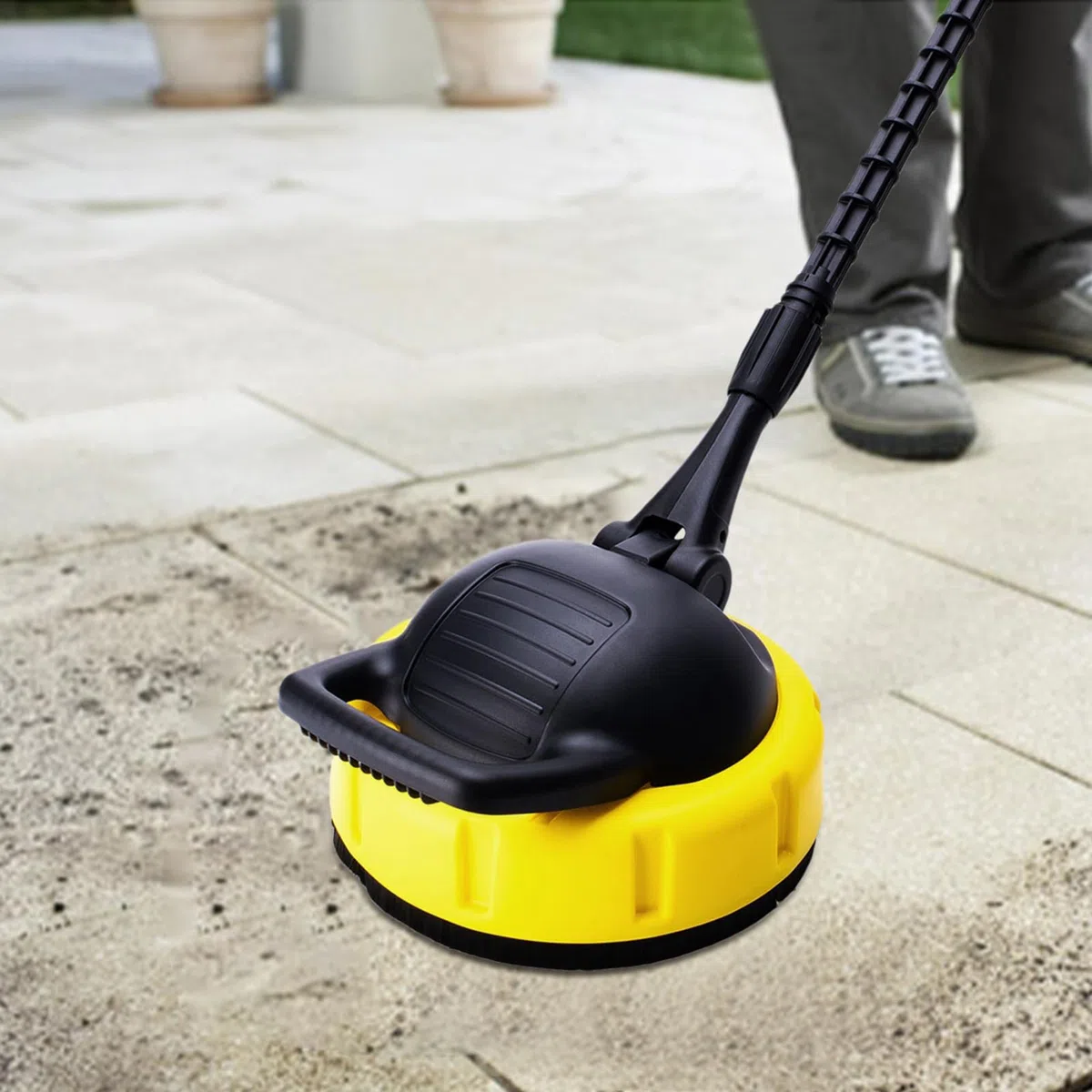 Limpiador Superficies Presión Accesorio Hidrolimpiadora Mango Largo | Limpiador de Patios Accesorios De Hidrolavadora Para Patios, Entradas, Terrazas, Aceras, Vallas, Coches, Camiones Y