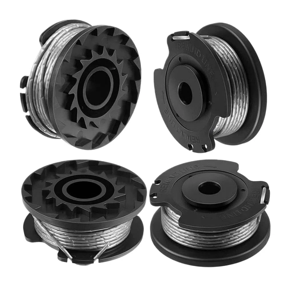 Carrete de repuesto para hilo de alimentación automática, carrete de hilo para cortacésped, compatible con piezas de motocicletas automotrices, 10 carretes, 2 tapas para número de pieza F016800385