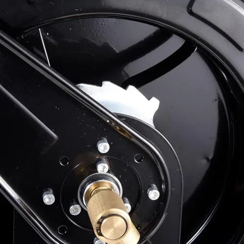 Carrete de manguera retráctil automático resistente de 15 m para lavadora a presión, acero duradero, ideal para aplicaciones de agua, aire y aceite, solución de almacenamiento eficiente