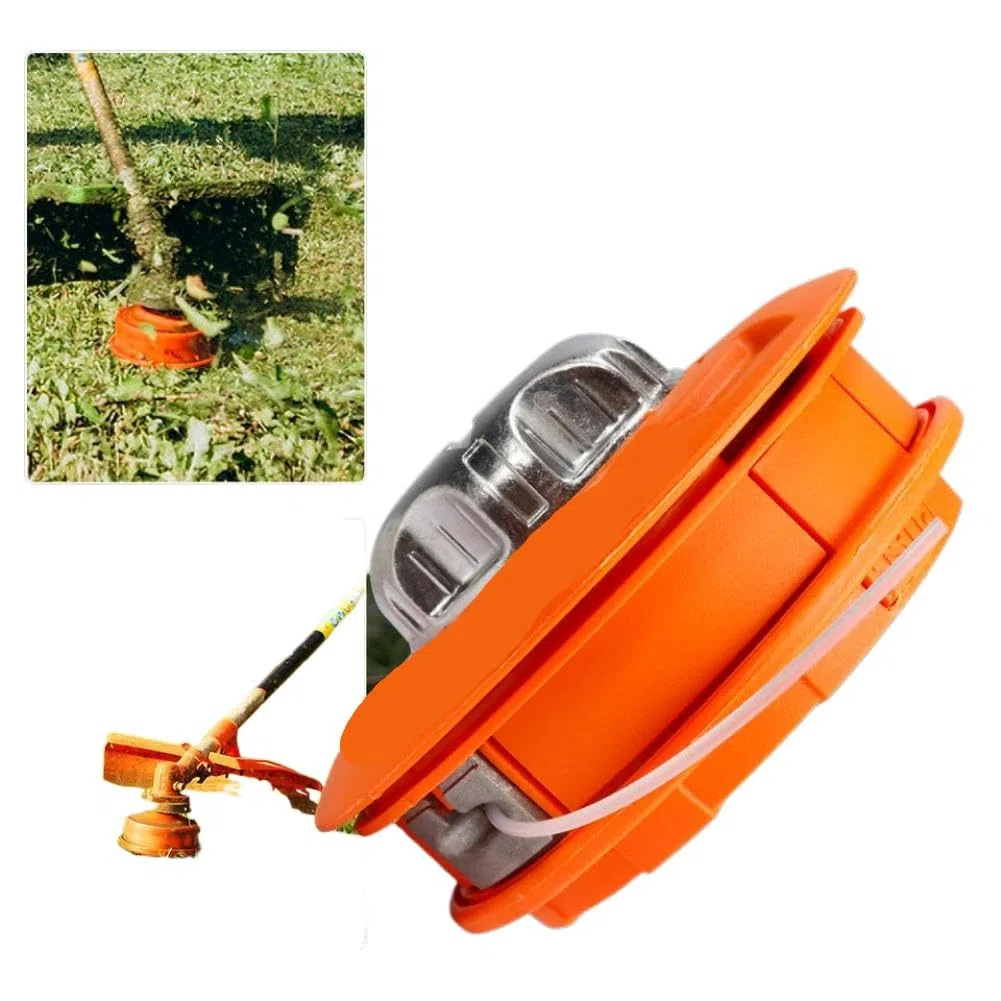 Carrete de aluminio y nailon para cortacésped, 2 líneas, cabezal de corte, sierra de hilo compatible con CMCP M10