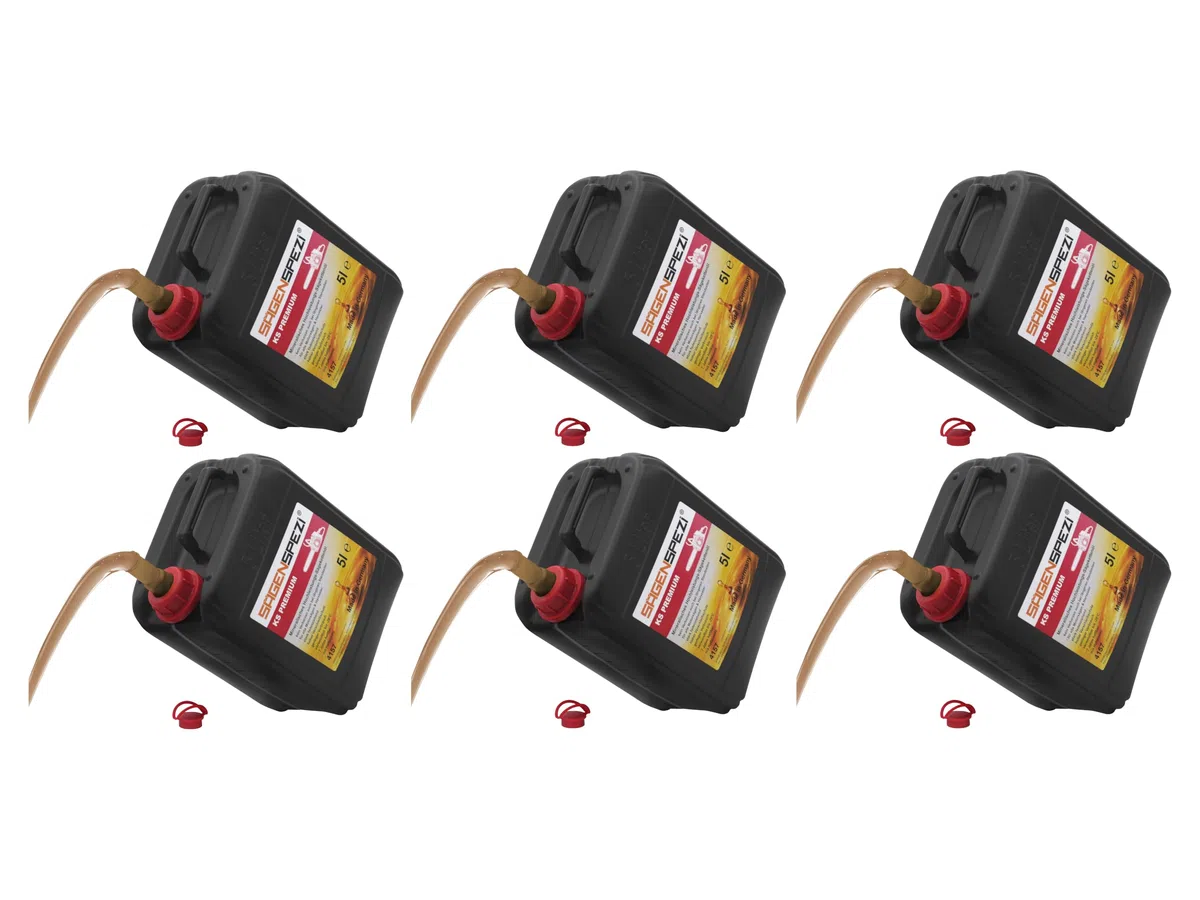 4 x 5 litros cadena de aceites minerales Sägenspezi para motosierras
