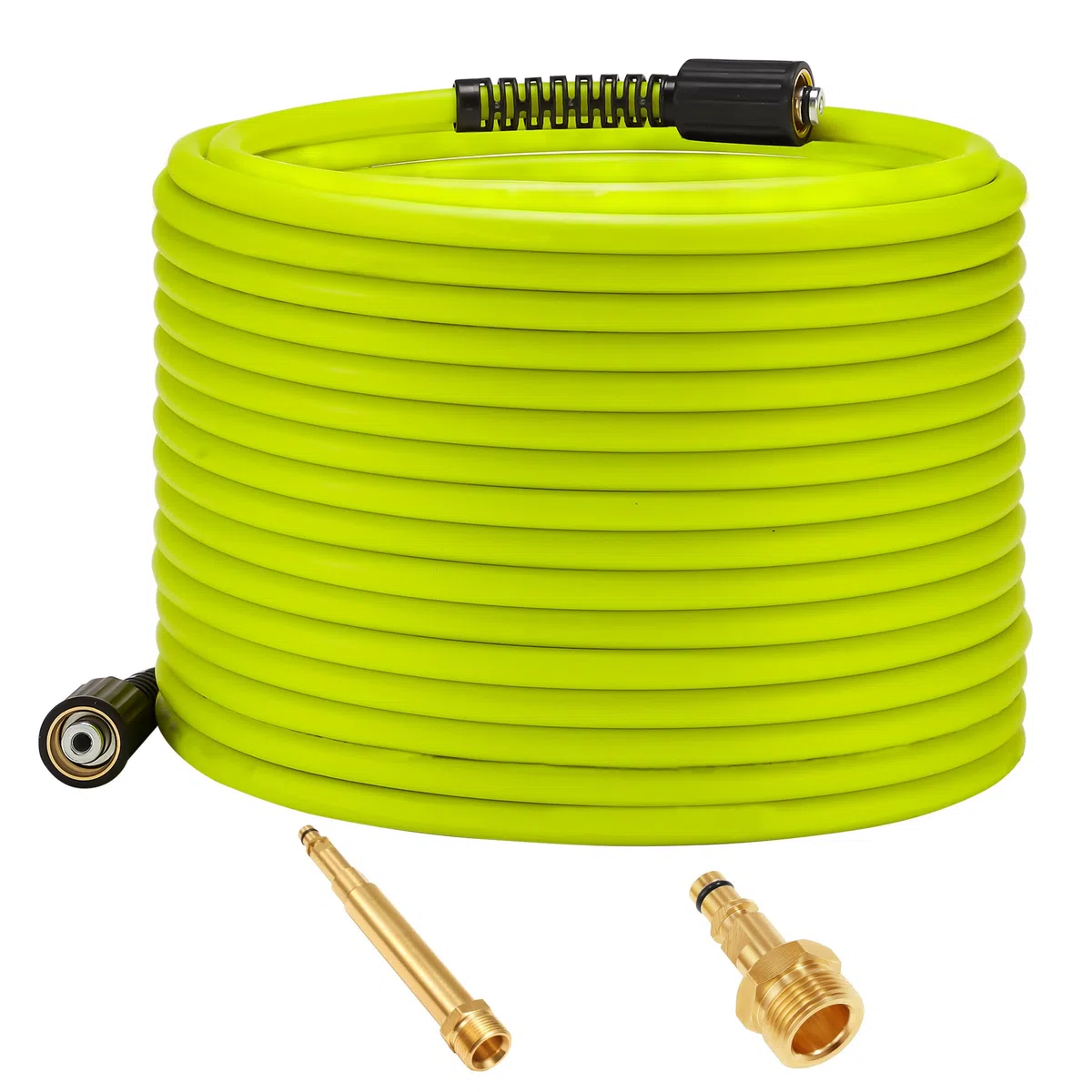 M MINGLE Manguera de lavado a presión de 50 pies x 1/4 pulgadas, resistente a torceduras, con rosca macho M22-14 a enchufe, compatible con Karcher K2 K3 K4 K5 K6 K7, 3600PSI