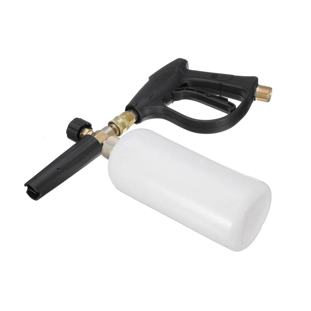 Lanza de Hidrolavadora de Espuma Ajustable Latón 14 Mm | Conexión de Liberación Rápida 1/4, Pulverización de Burbujas Regulable, para Lavado de Coches y Suelos