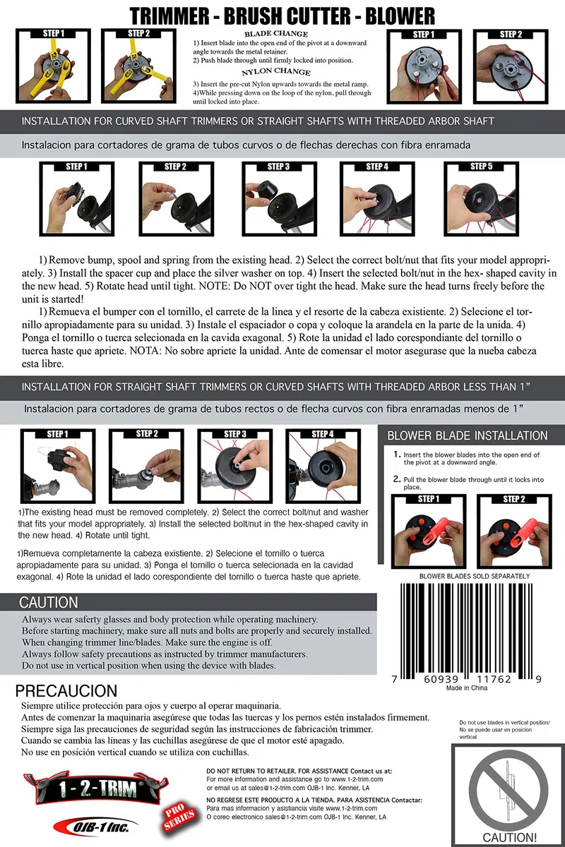 Pro Series Blade - Line - Cabezal de repuesto universal para desbrozadora de gas