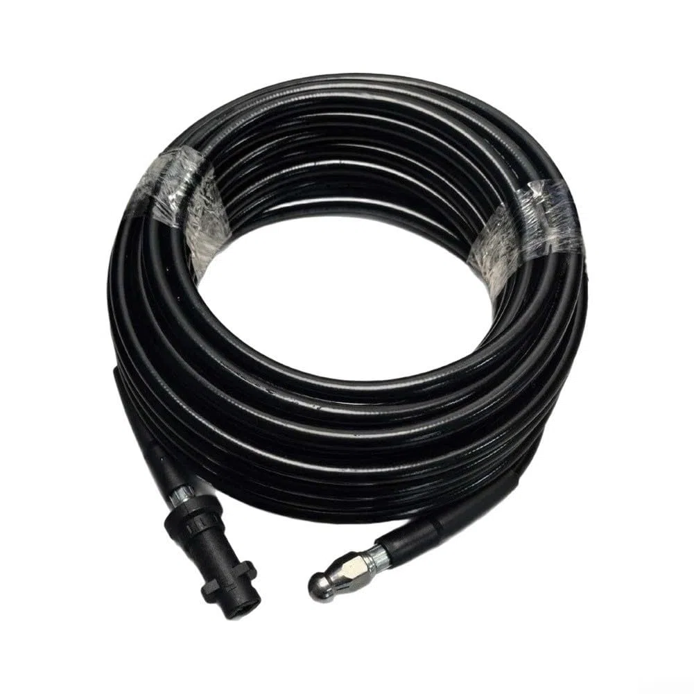 Manguera de limpieza de drenaje para lavadora a presión para Karcher K2 K3 K4 K5 K6 para k7, 5800 PSI limpiador de tuberías de PVC con boquillas de acero inoxidable (25 metros)