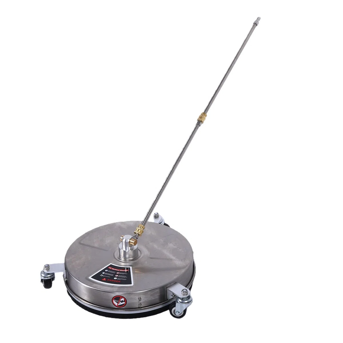 Varita de Extensión para Lavadora a Presión, Boquilla Giratoria de Acero Inoxidable Turbo Boost con 2 Varillas de Extensión, Accesorio Limpiador de 15 Pulgadas para Limpieza de Patios, Aceras y
