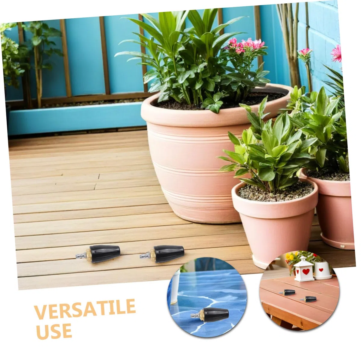 NOLITOY 2 Piezas Boquilla Turbo Rotativa de Aluminio para Limpiadora de Presión con Conexión Rápida Resistente la Intemperie para Limpieza Profunda Jardines y Exteriores
