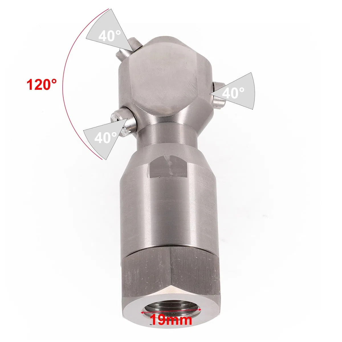 Boquilla de pulverización de limpieza de tanques, boquilla giratoria de acero inoxidable de 360 grados para limpieza industrial