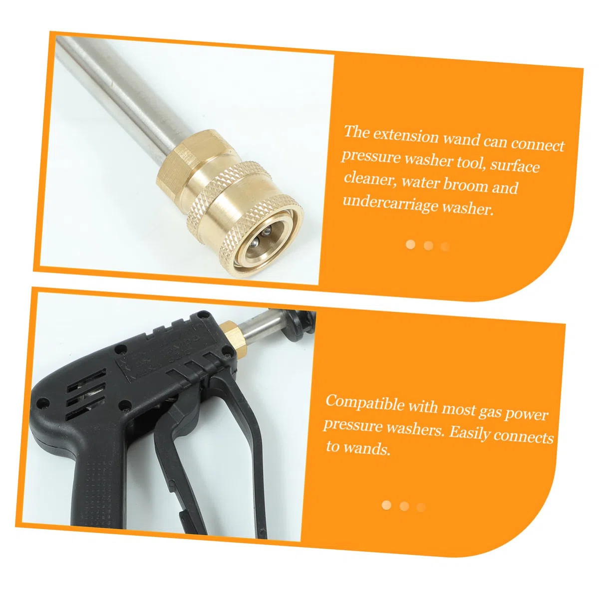 SUPVOX Kit Profesional de Boquillas Ajustables para Lavadora de Alta Presión Herramienta Multiuso para Lavado de Coches y Limpieza de Patios con Mango Ergonómico y Conexión Rápida