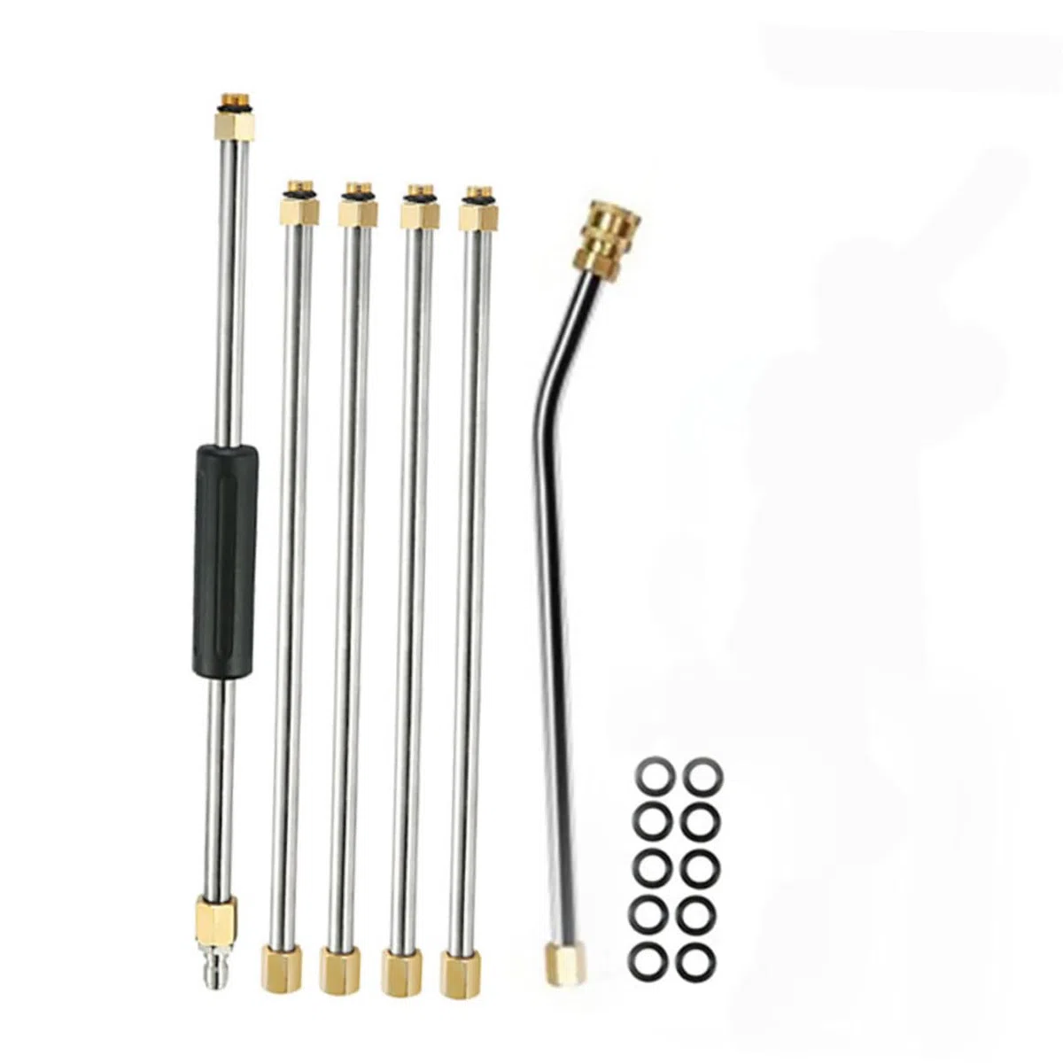 Lanza para Hidrolimpiadora 6 Piezas 14mm de Acero Inoxidable | Conector Rápido de 1/4 de Pulgada, para Lavado de Coches y Limpieza de Suelos y Equipos