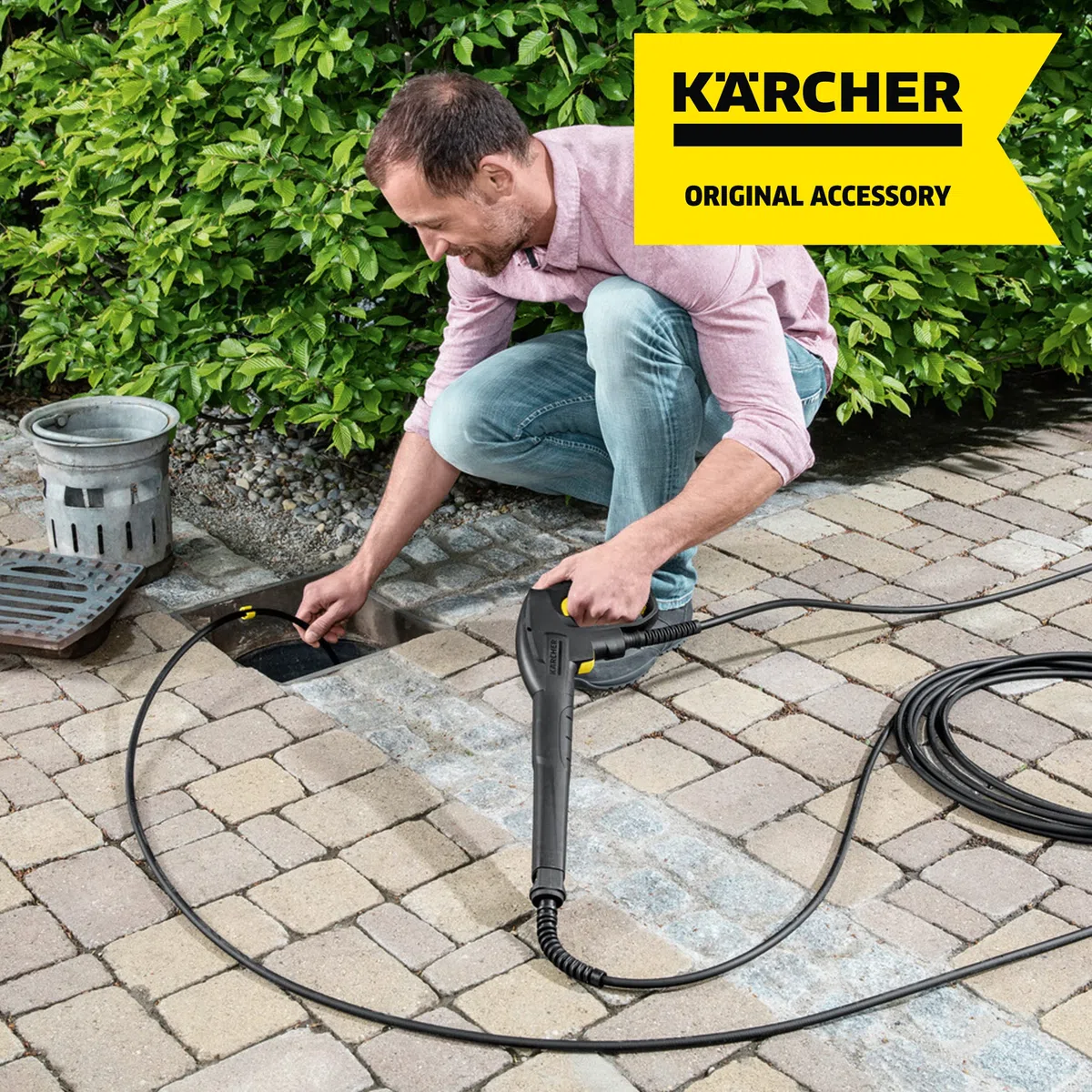 Kärcher 2.637-729.0 - Kit de limpieza para tubos, tuberías de desagüe, bajantes de agua, e inodoros, 7,5 m, (Importado de Alemania)